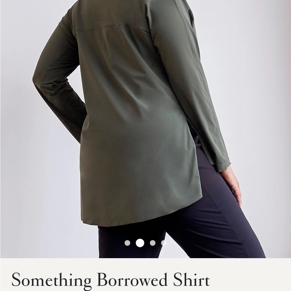 Aday Something Borrowed Shirt In Moss View 2